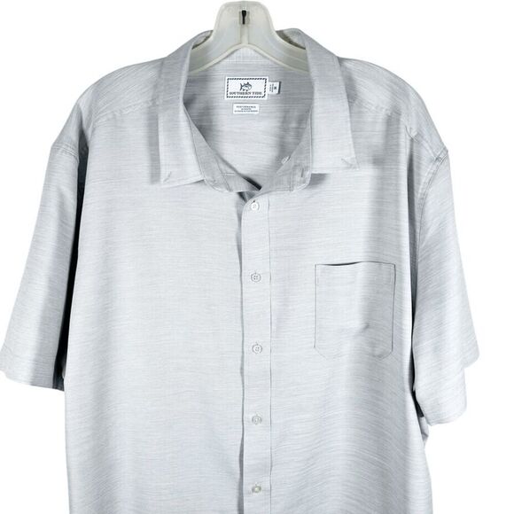 Southern Tide Performance Casual Button Shirt Gray Preppy Outdoors Size XXL - Picture 3 of 5